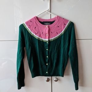 Modcloth/Collectif Watermelon Cropped Cardigan